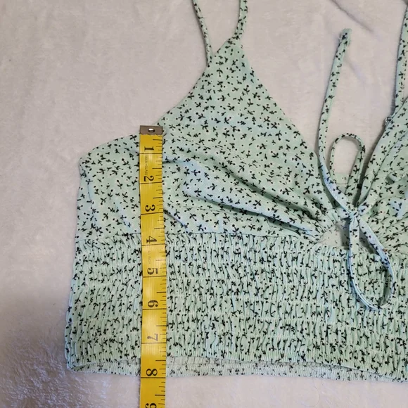 Ardene Mint Green Floral Crop Top (fits M) - Picture 4 of 8